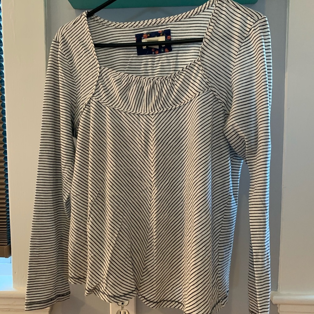 Anthropologie Maeve striped cotton shirt
